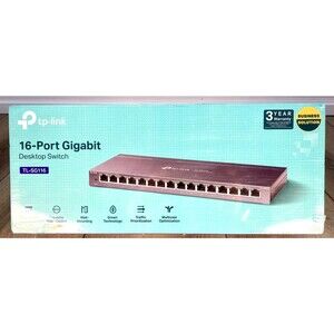 TP-Link TL-SG116 16-Port Gigabit Easy Smart Managed Desktop Switch *Sealed NEW*